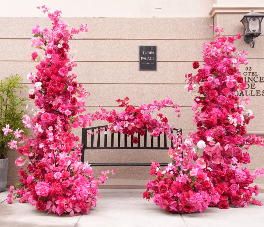 Gorgeous Hot Pink Multi Bloom Quality Silk Venue Display Flowers - The Floral Gallery