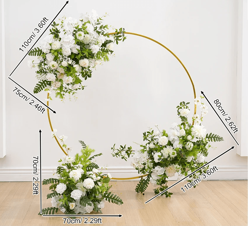 Gorgeous White Roses & Hydrangea Silk Flower Wedding Display - The Floral Gallery