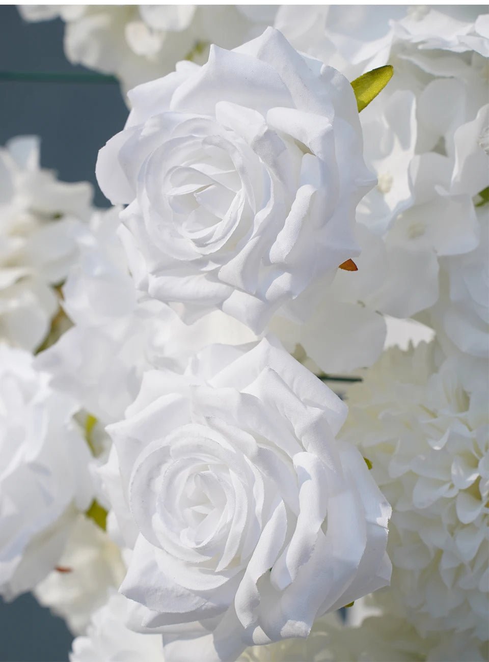 Gorgeous White Roses & Orchids Silk Flower Wedding Venue Display - The Floral Gallery