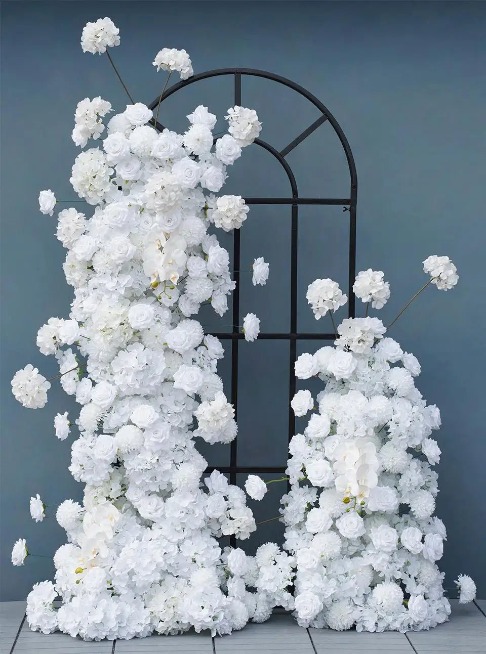 Gorgeous White Roses & Orchids Silk Flower Wedding Venue Display - The Floral Gallery