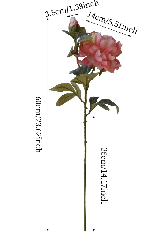 Long Stem Big Head SILK Artificial Peonies - Choice of 5 Colours - The Floral Gallery
