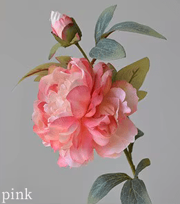 Long Stem Big Head SILK Artificial Peonies - Choice of 5 Colours - The Floral Gallery
