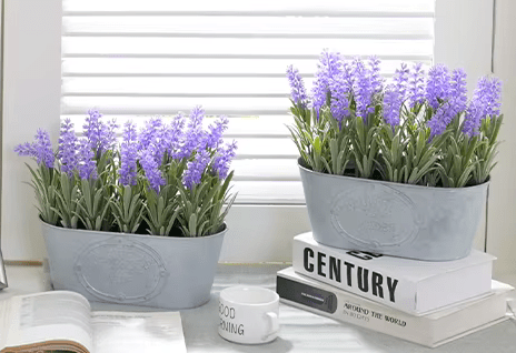 Lovely Lavender Real Touch Artificial Flowers Potted Plant in Pot - The Floral Gallery