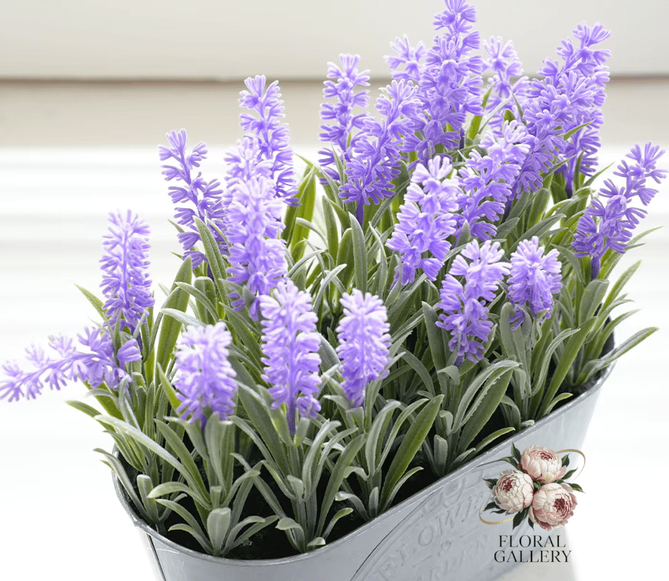Lovely Lavender Real Touch Artificial Flowers Potted Plant in Pot - The Floral Gallery
