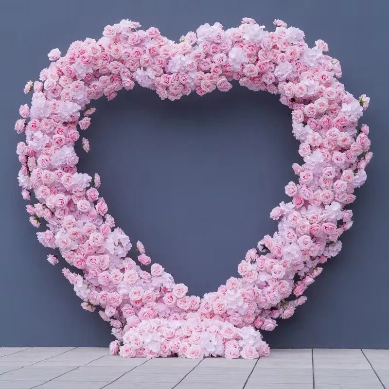 Luxury Red Rose Heart 8ft with Choice of Colours & Stand - The Floral Gallery