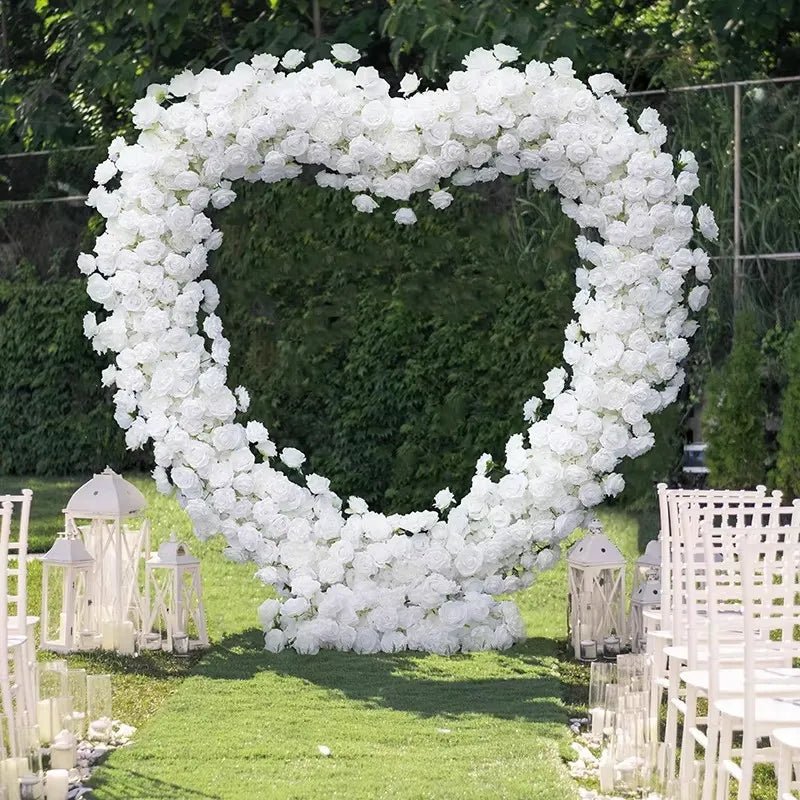 Luxury Red Rose Heart 8ft with Choice of Colours & Stand - The Floral Gallery