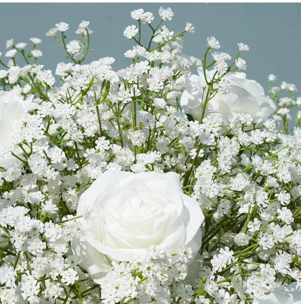 Luxury Silk Rose & Babysbreath Flower Venue Display with Arch - The Floral Gallery