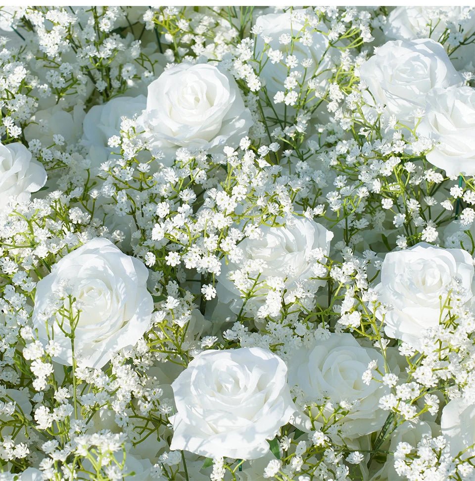 Luxury Silk Rose & Babysbreath Flower Venue Display with Arch - The Floral Gallery