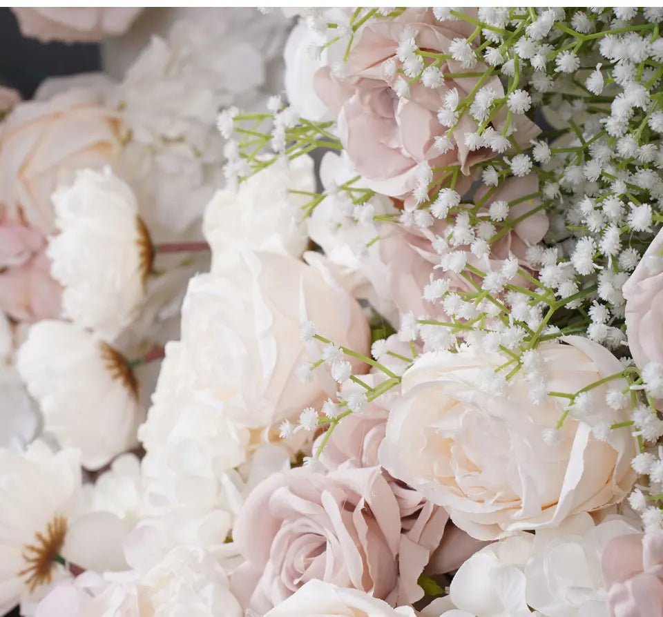 Pale Pink & White Silk Luxury Flowers for Wedding or Birthday Venue - The Floral Gallery