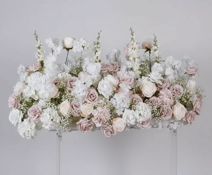 Pale Pink & White Silk Luxury Flowers for Wedding or Birthday Venue - The Floral Gallery