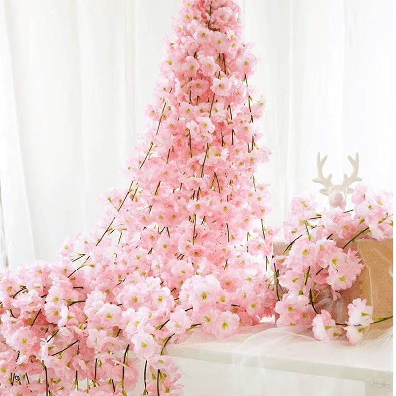 Pink Cherry Blossom Sakura 6ft Vine Garland Artificial Flowers - The Floral Gallery