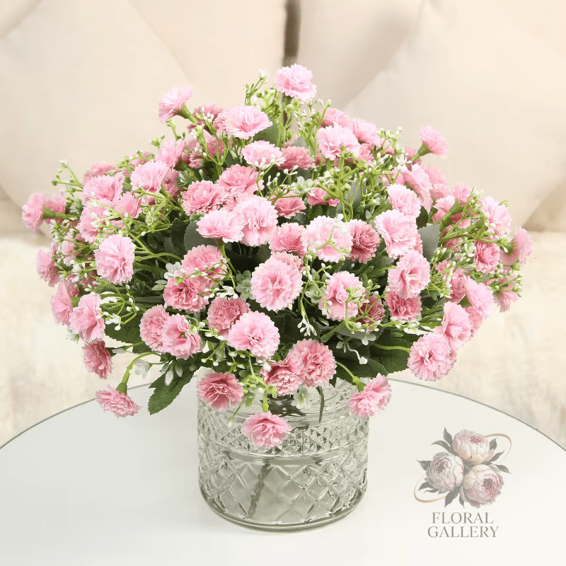Premium Artificial Lilac & Gypsophila Bouquet 40 Flowers - The Floral Gallery