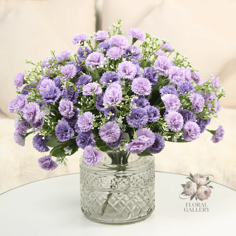 Premium Artificial Lilac & Gypsophila Bouquet 40 Flowers - The Floral Gallery
