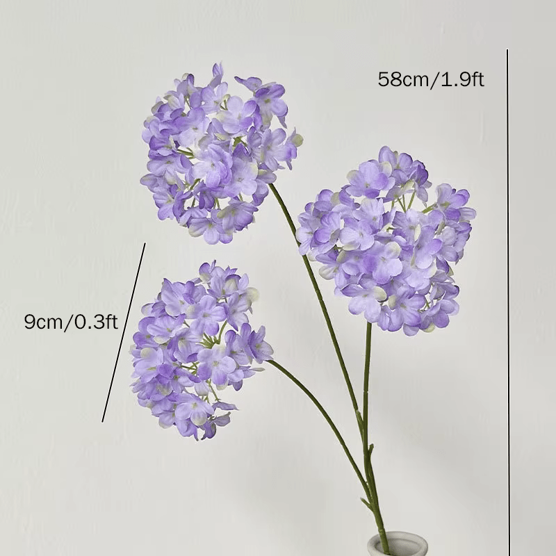 Premium SILK Hydrangea Artifical Flowers 60cm Stems Large Heads - The Floral Gallery