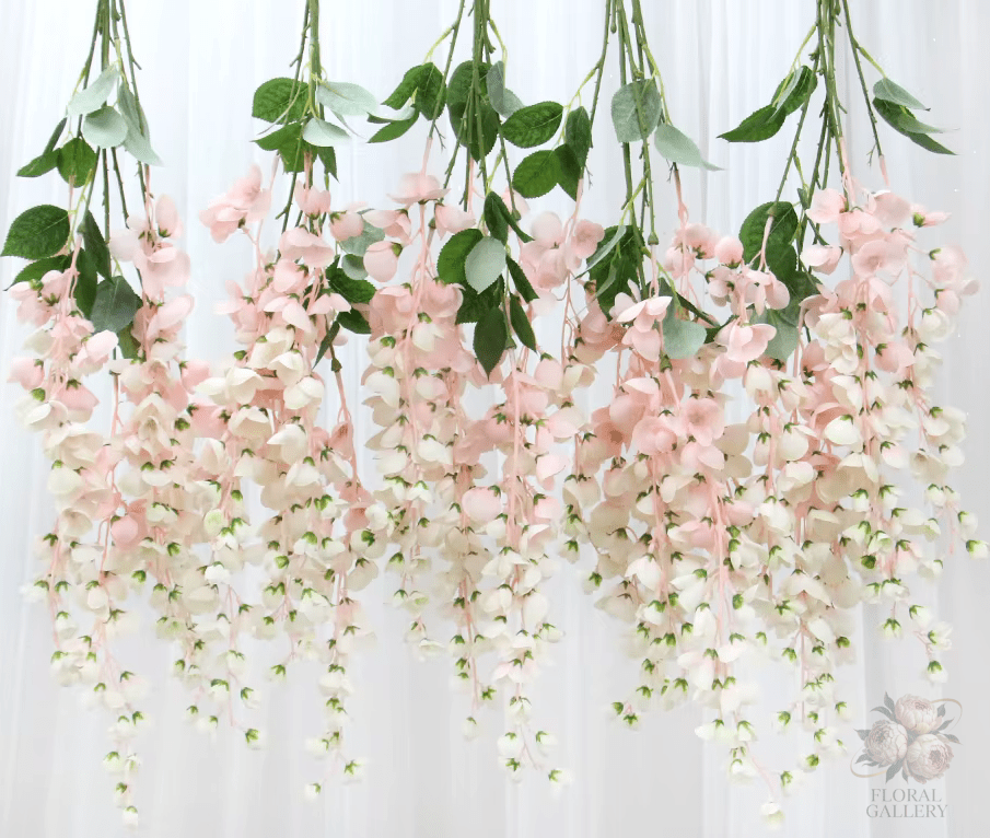Premium SILK Many Colours Hanging Wisteria Flowers - The Floral Gallery