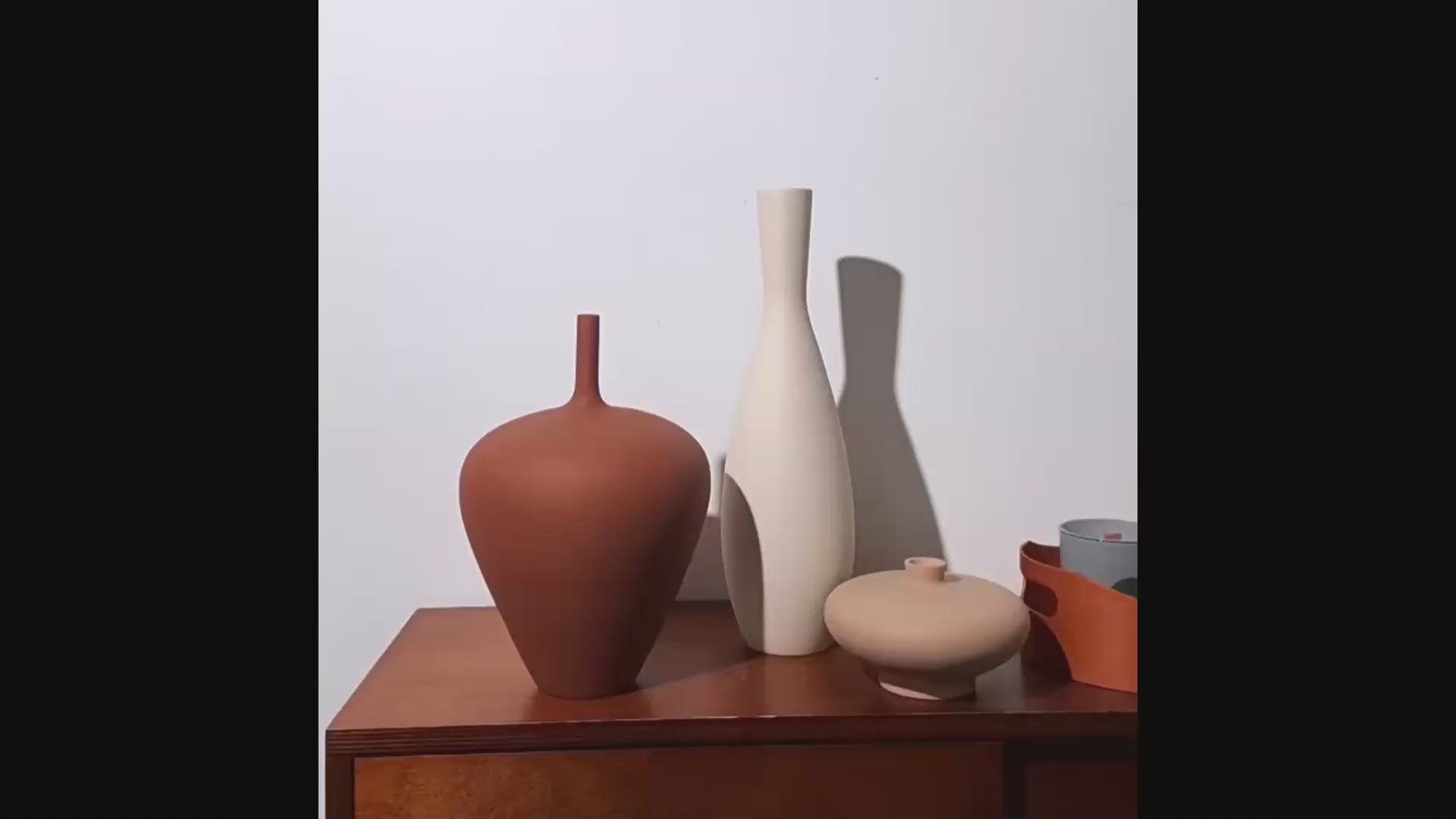 Modern Bevelled Ceramic Zen Vase Minimalist