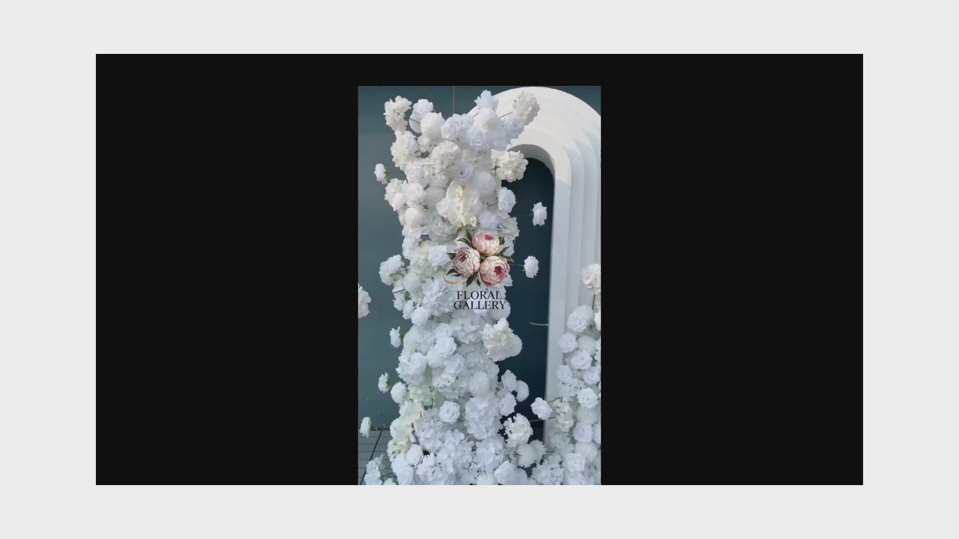 Gorgeous White Roses & Orchids Silk Flower Wedding Venue Display
