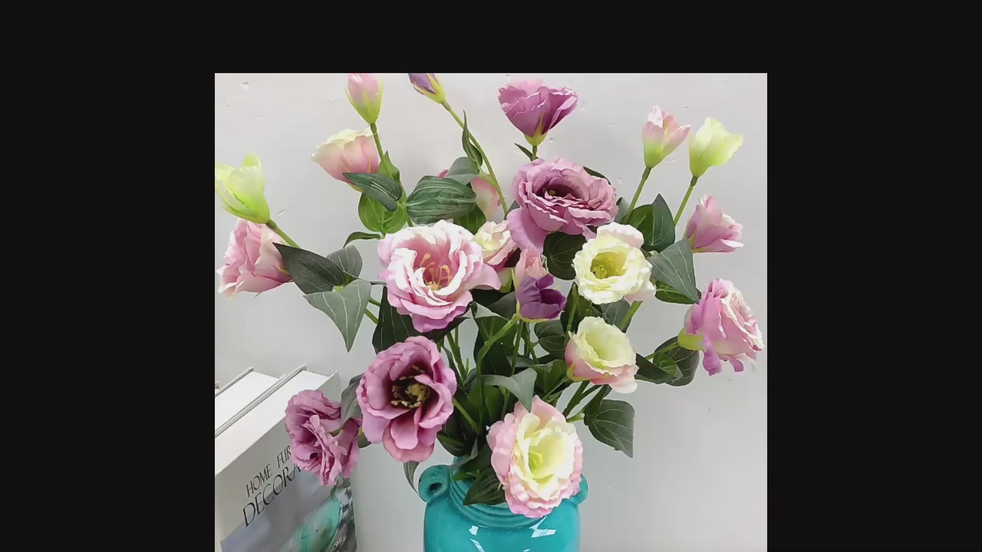 Beautiful Artificial Eustoma Flowers Bunch Long 78cm Stem