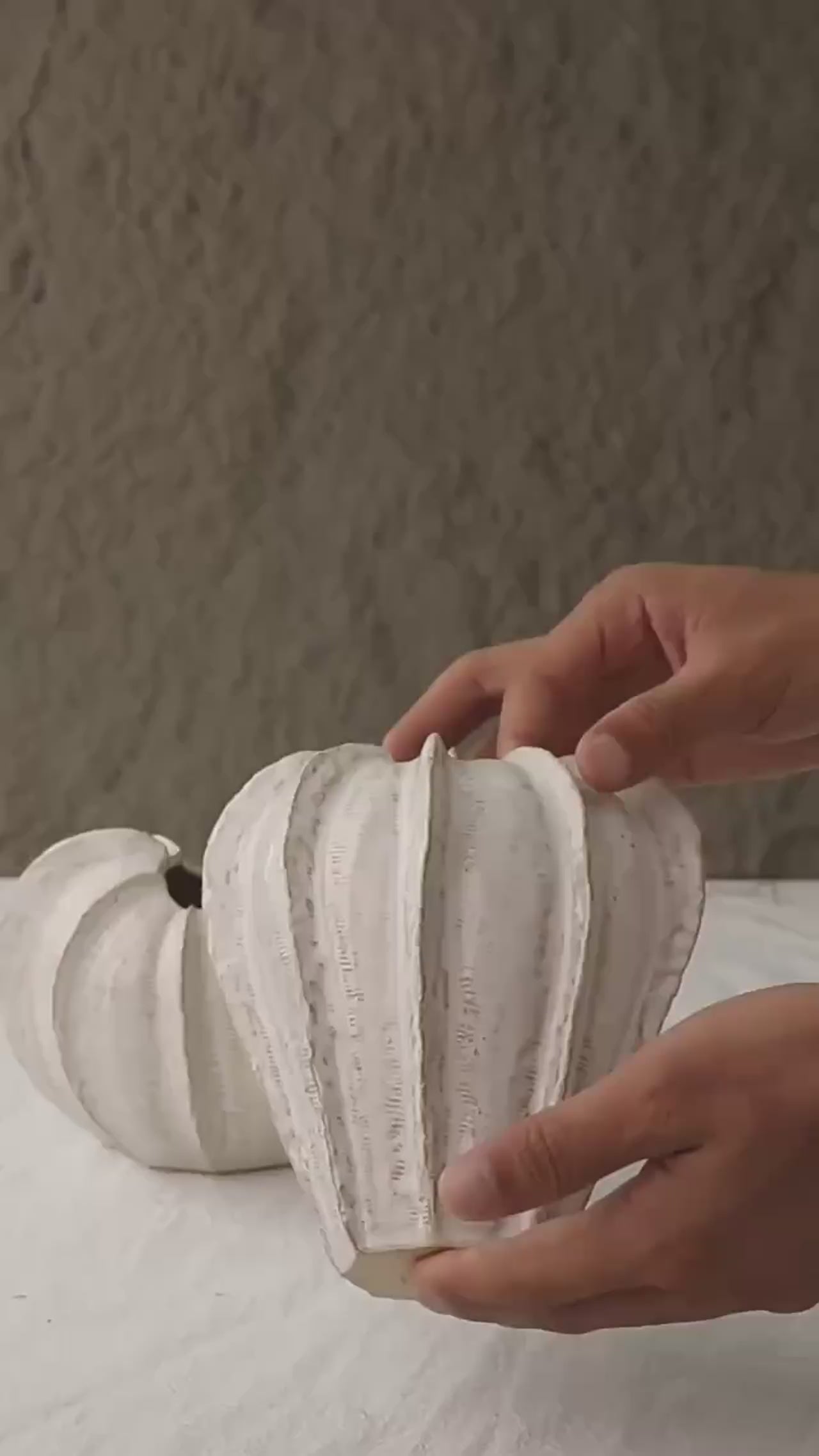 Unique Wabi Sabi Seed Pumkin Ceramic Vase