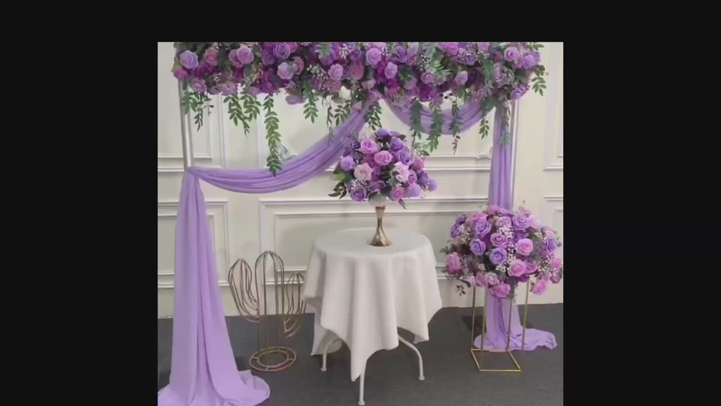 Premium Purple Lilac Wedding Flowers Garland & Table