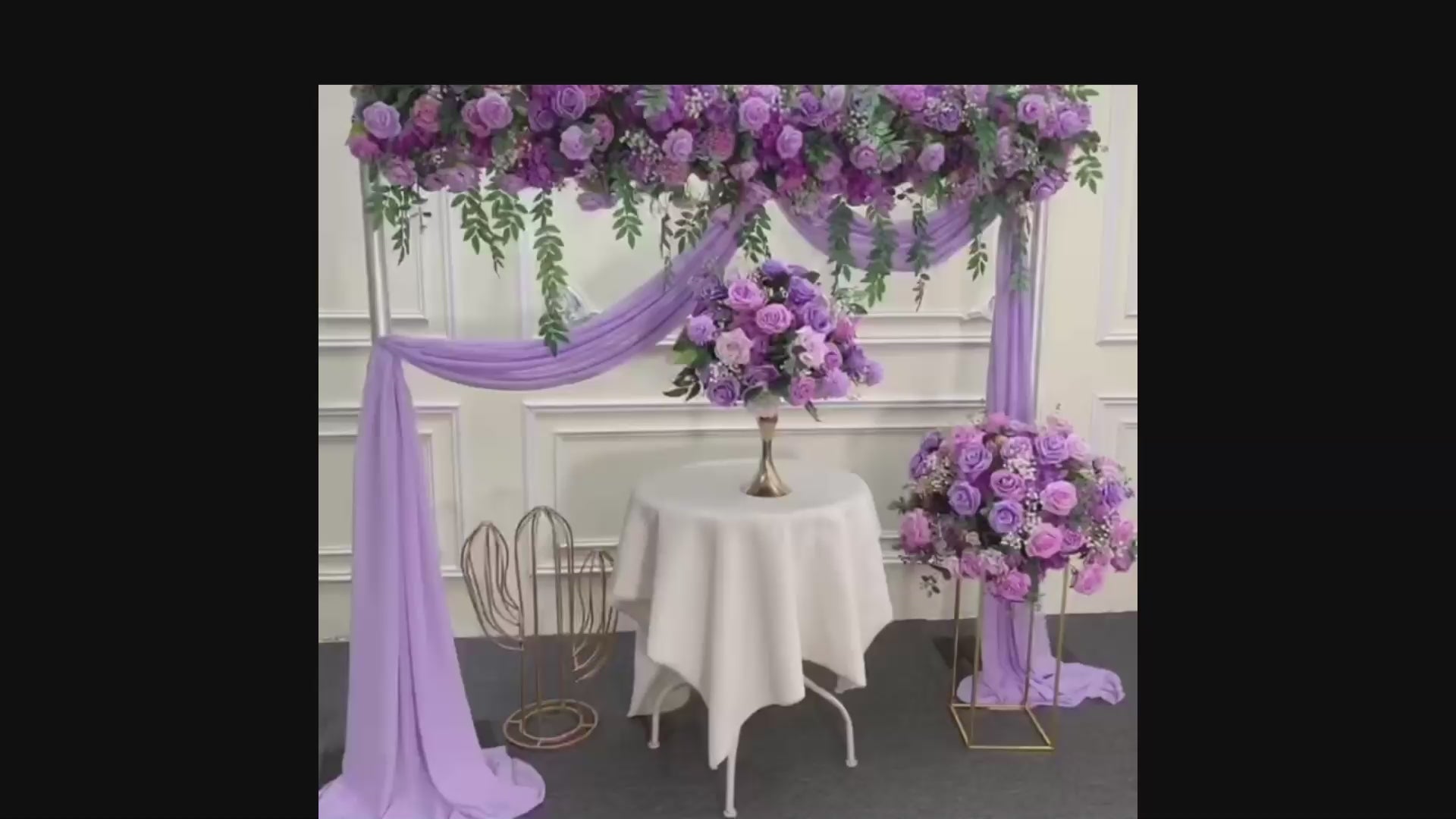 Premium Purple Lilac Wedding Flowers Garland & Table