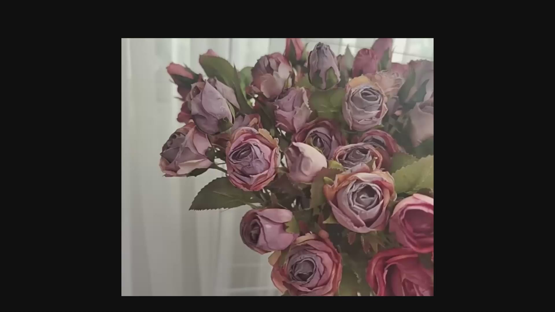 Retro Artificial Real Touch ROSES Pinks White Home Decor Bouquet