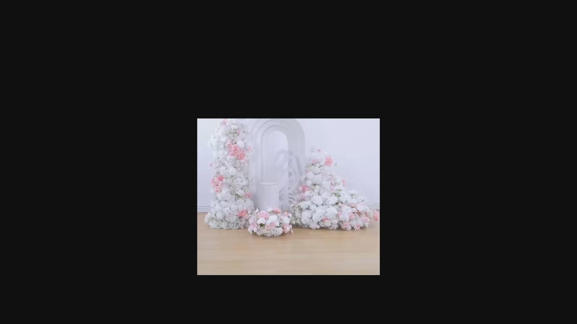 Luxury 7ft Arch White & Pink Wedding Flowers