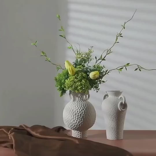 Handmade Matte Ceramic Amphora Wabi Sabi Vase