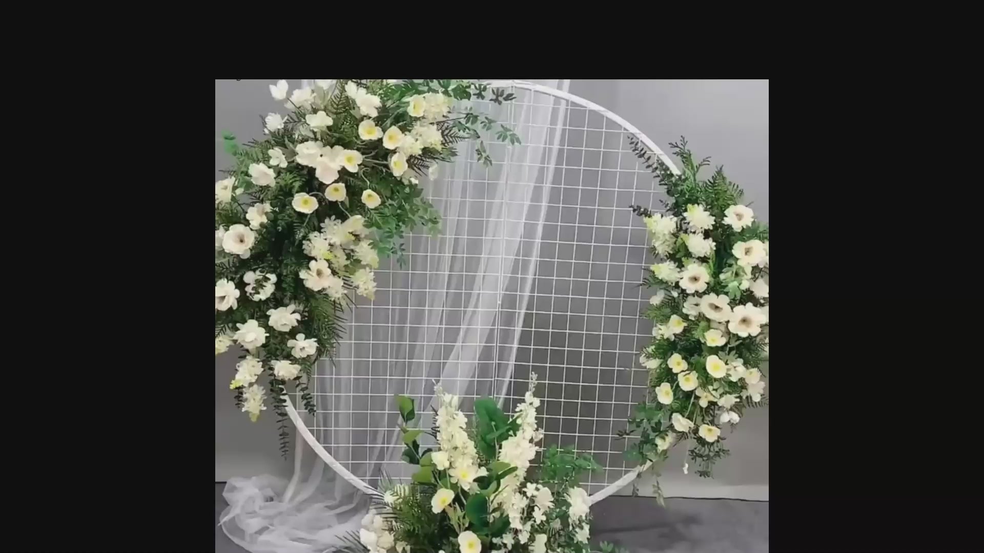 Realistic White Flower & Green Foliage Premium SILK Flower Display