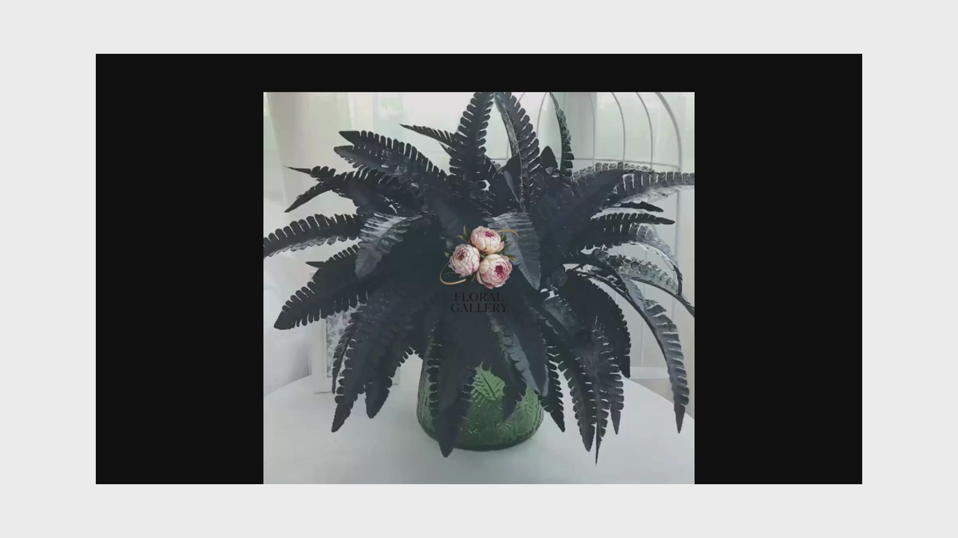 Black Persian Grass Fern SILK Artifical Flowers Multi Branch