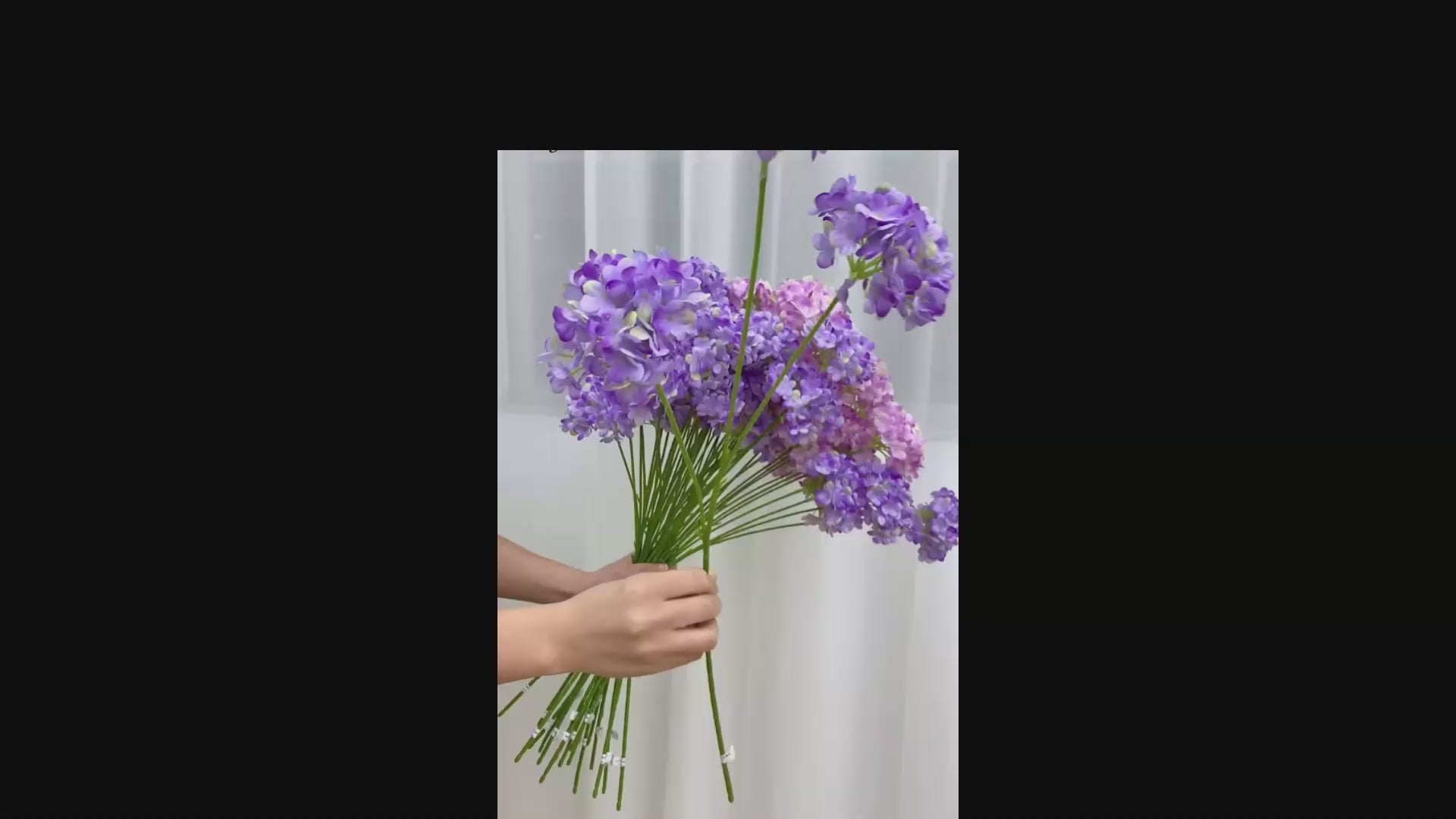 Premium SILK Hydrangea Artifical Flowers Large Head Bouquet