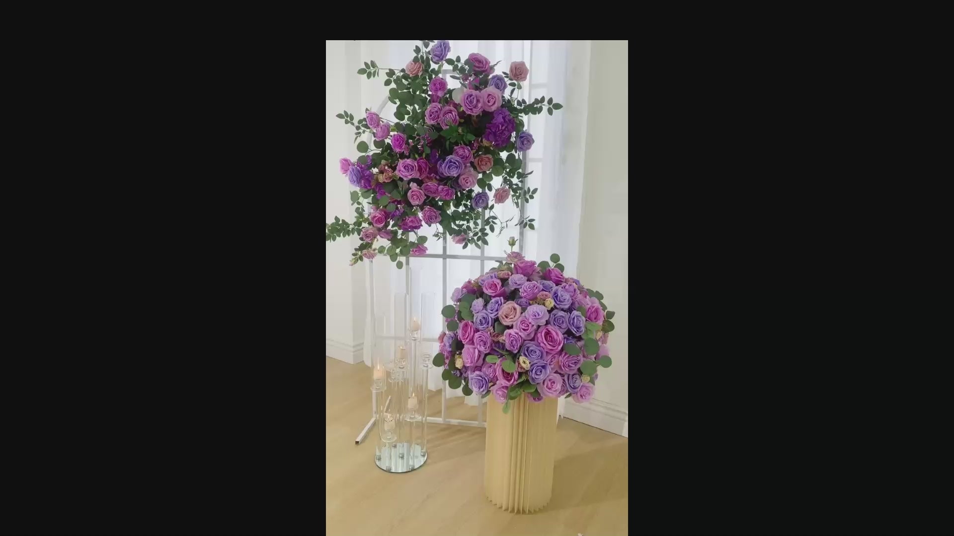 Beautiful Blue Silk Roses Wedding Event Display Flowers