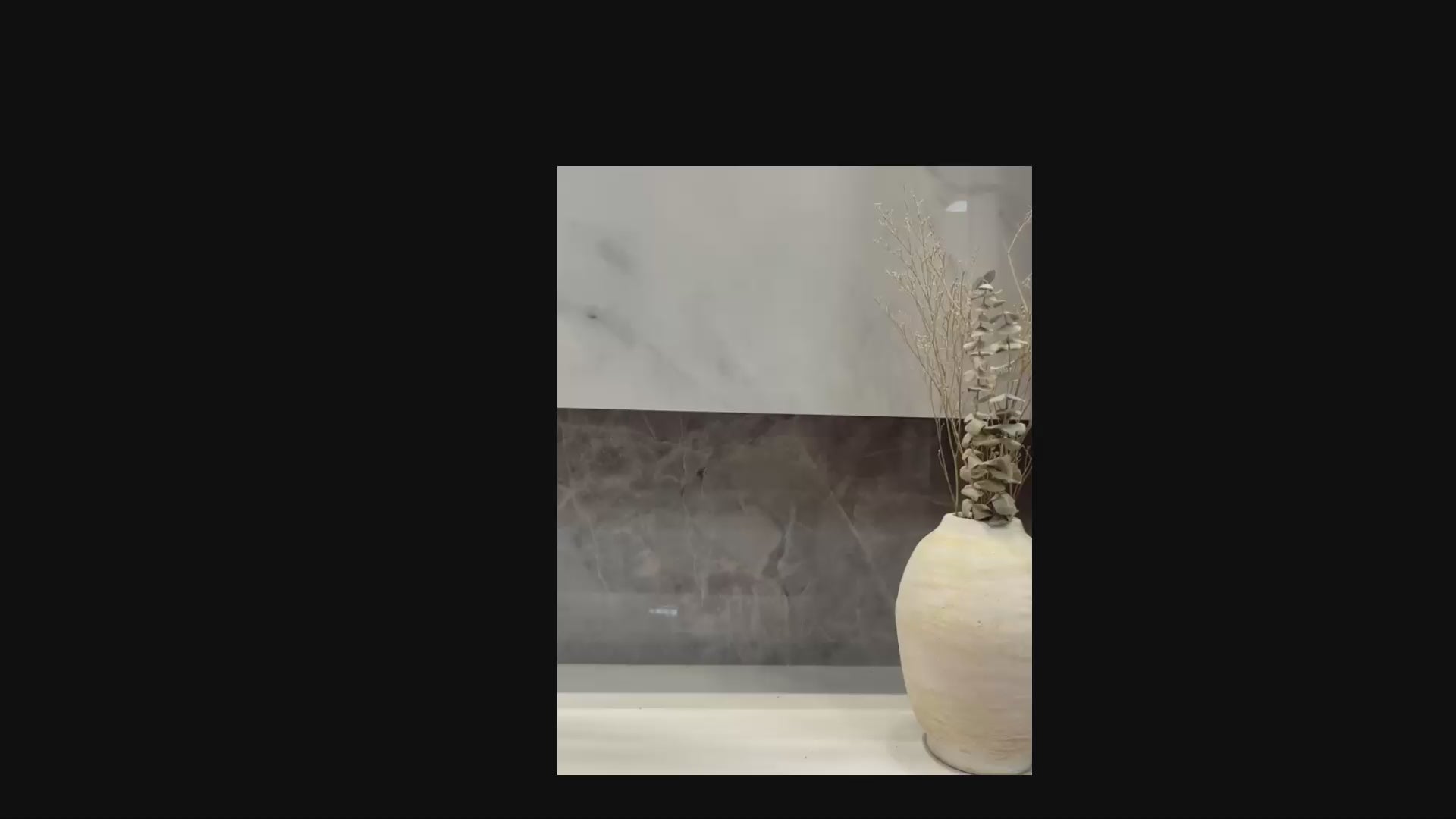 Black & White Tall Straight Body Ceramic Modern VASE