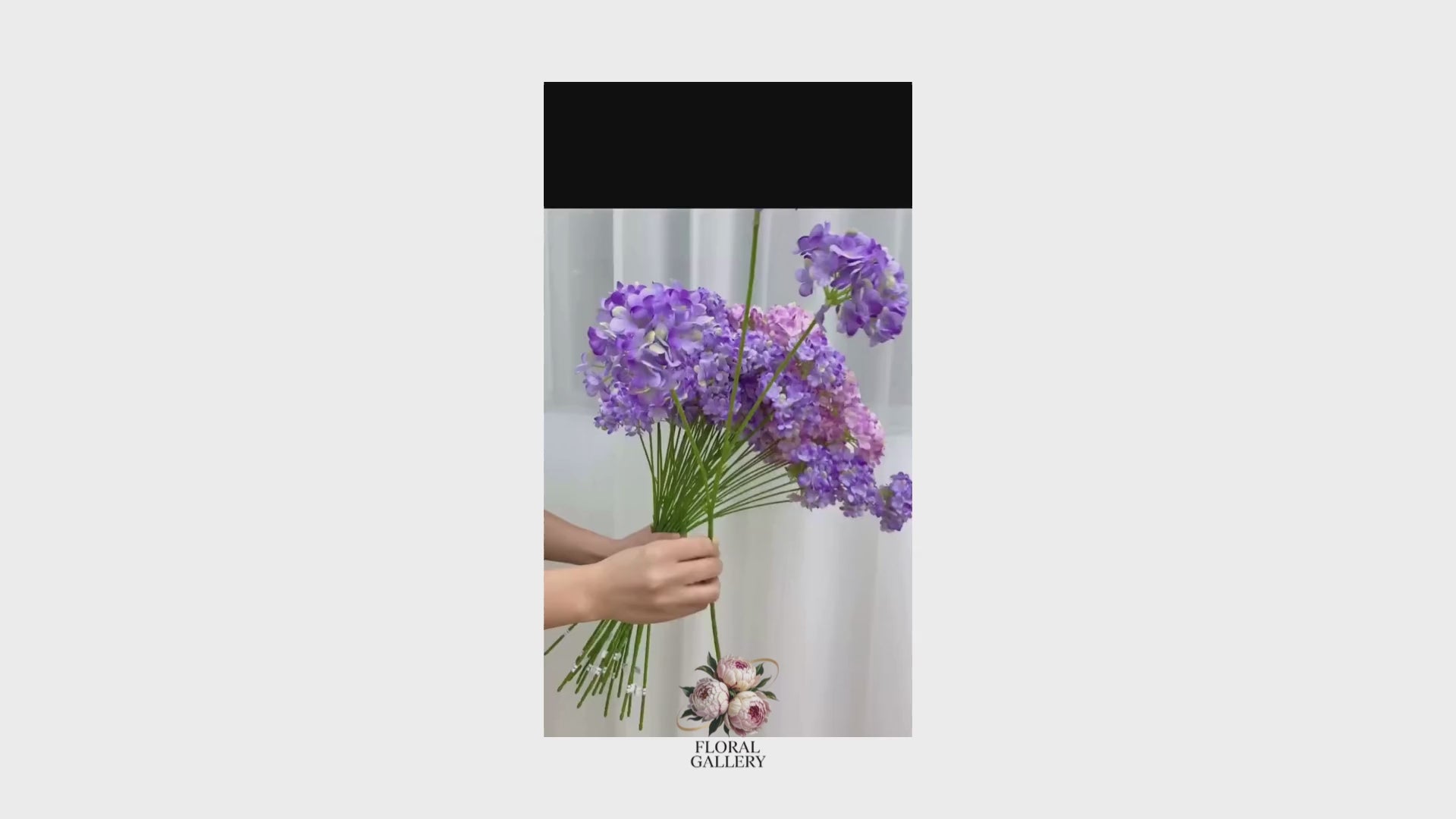 Large Head HYDRANGEA Artifical Flowers Bouquet Purple Violet