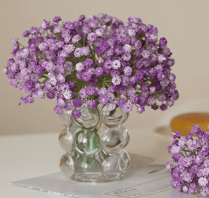 Purple Lilac Baby's Breath Gypsophila Bunch Artificial Flowers - The Floral Gallery