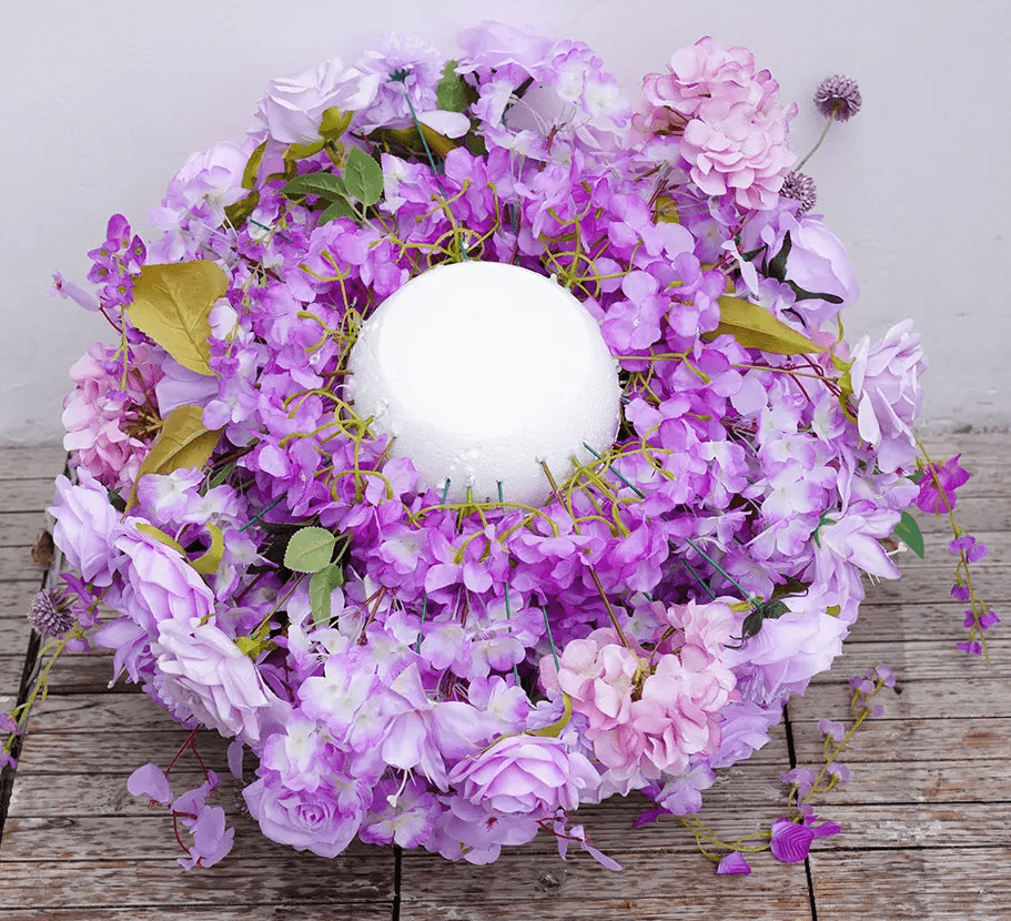 Purple & Pink Silk Flower Display Flowers with or without Stand - The Floral Gallery