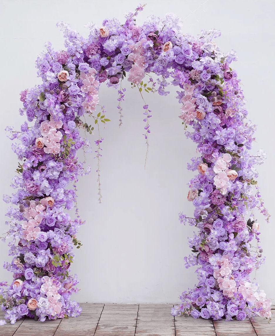 Purple & Pink Silk Flower Display Flowers with or without Stand - The Floral Gallery