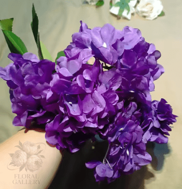 Purple Violet SILK Hydrangea Artifical Flowers Multi Head Branches - The Floral Gallery