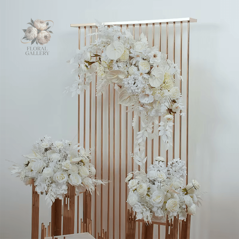 Quality 200cm Gold Stand for Hanging Display Weddings Events Flowers - The Floral Gallery