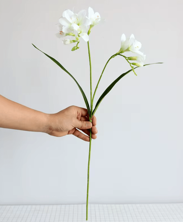 Real Touch White or Bluish Purple Vanilla Orchid Premium Artificial Flowers - The Floral Gallery