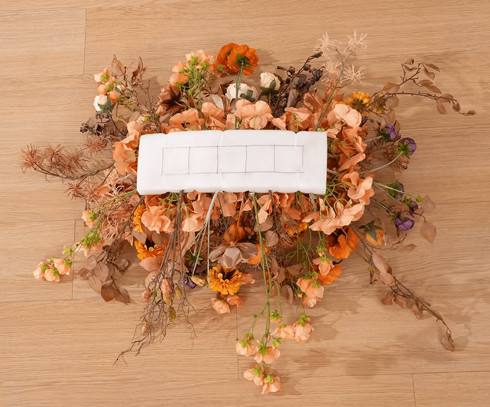 Realistic Autumn Orange Brown Multi Bloom Silk Display Flowers - The Floral Gallery