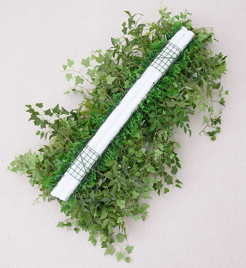 Realistic Deluxe Silk Mori Green Foliage Arch or Square with Stand - The Floral Gallery