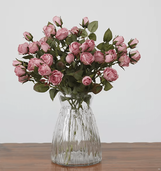 Retro Artificial Silk Roses 43cm Stem Choice of Colours - The Floral Gallery
