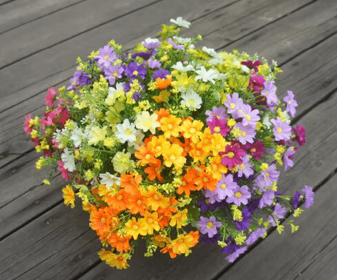 Silk Multi Colour 28 Head SILK Daisy Artifical Flowers Home Decor - The Floral Gallery