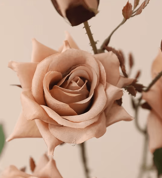 Soft SILK Orange Pink White Horned Roses ROSES Bouquet - The Floral Gallery