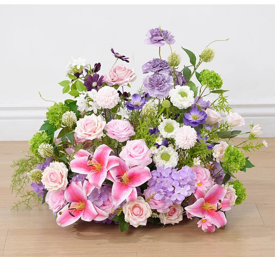 Stunning Butterfly Silk Flower Wedding Party Display Purple & Pinks - The Floral Gallery