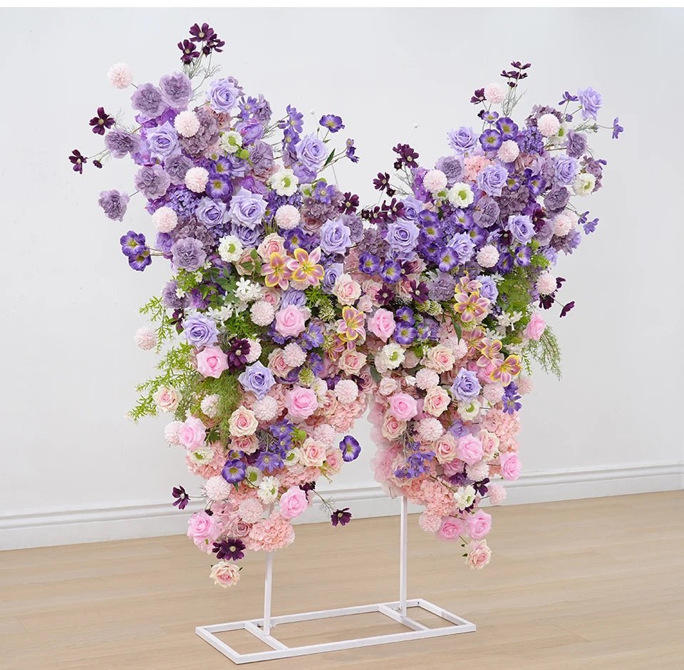 Stunning Butterfly Silk Flower Wedding Party Display Purple & Pinks - The Floral Gallery