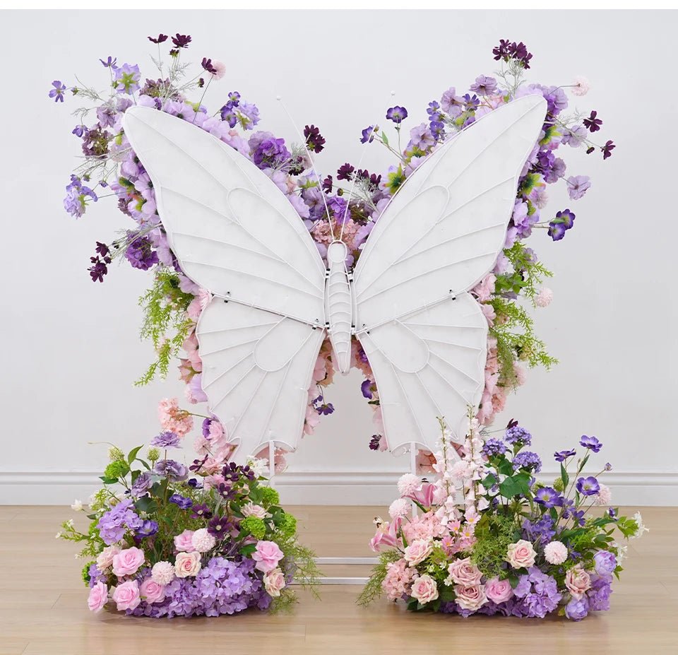 Stunning Butterfly Silk Flower Wedding Party Display Purple & Pinks - The Floral Gallery