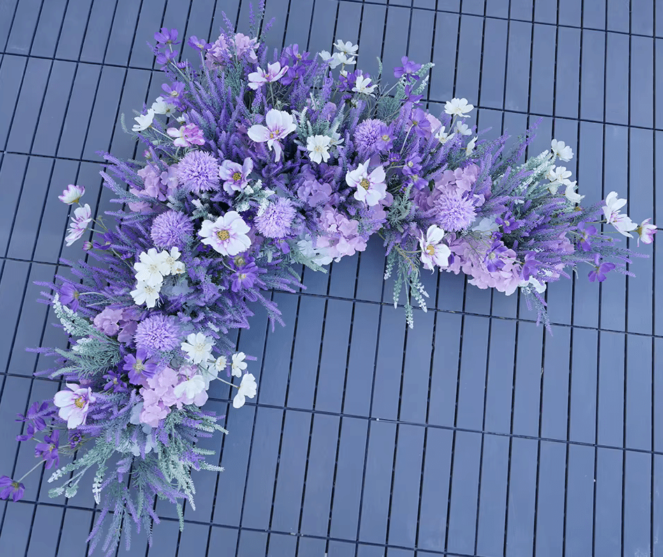 Stunning Purple Lavender Hydrangea Silk Flower Wedding Display - The Floral Gallery