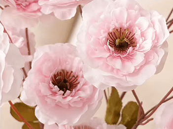 Top Quality White or Pink SILK Peonies with Large Flower Heads - The Floral Gallery